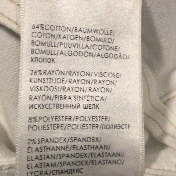 Liverpool White ,The Crop Rounded Embroidered rounded hem . - Picture 6 of 8